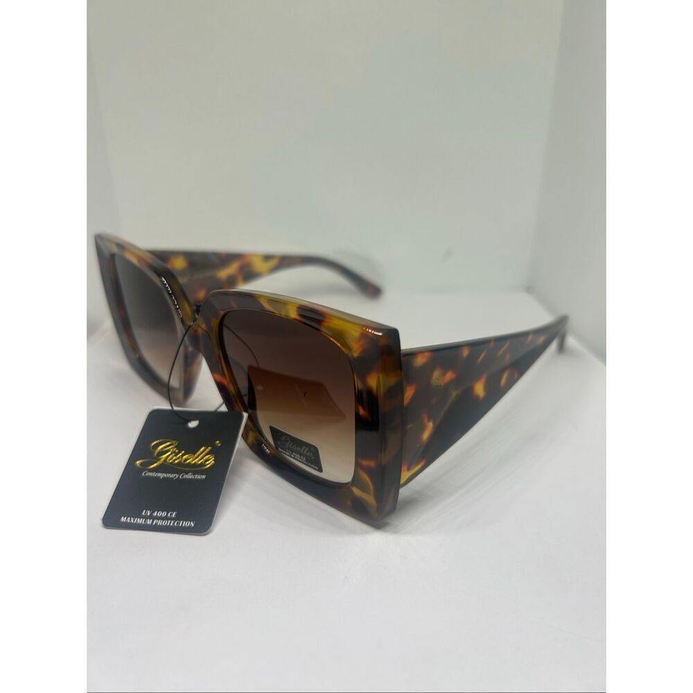 Giselle Tortoise Contemporary Collection Oversized Cat Eye Sunglasses – UV400 Pr